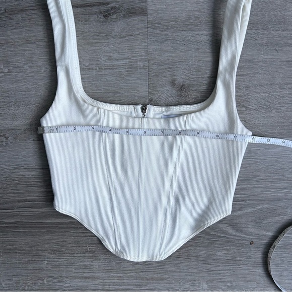 Women’s Princess Polly White Kaeshia Rib Bustier White Top size 2 - Picture 6 of 7